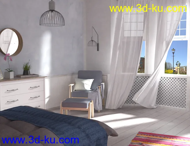Summer Mood Bedroom模型的图片5