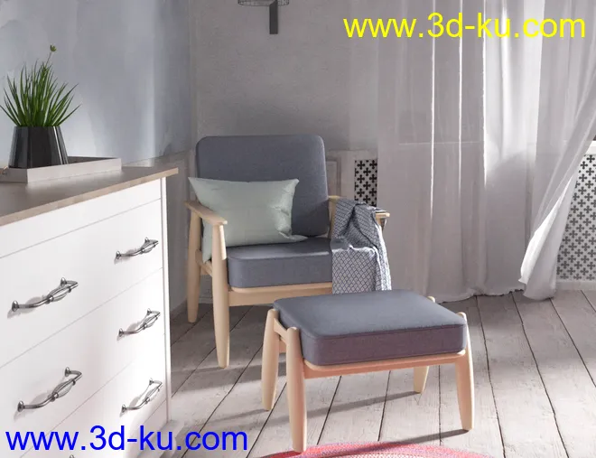Summer Mood Bedroom模型的图片7