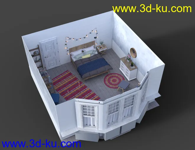 Summer Mood Bedroom模型的图片13