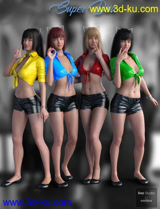 3D打印模型Super Diva Poses for Genesis 8 Female的图片