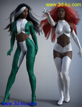 3D打印模型Super Hero Suit for Genesis 8 Female(s)的图片