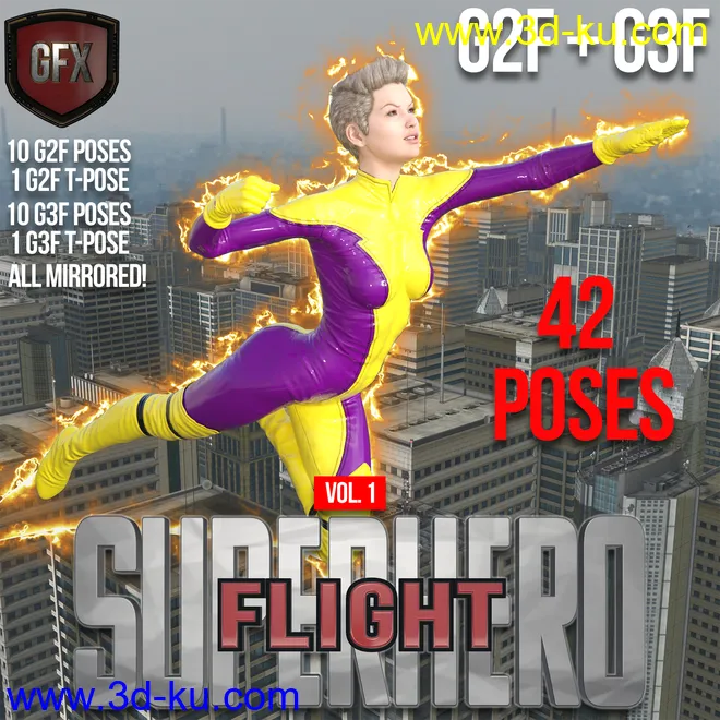 SuperHero Flight for G2F & G3F Volume 1模型的图片1