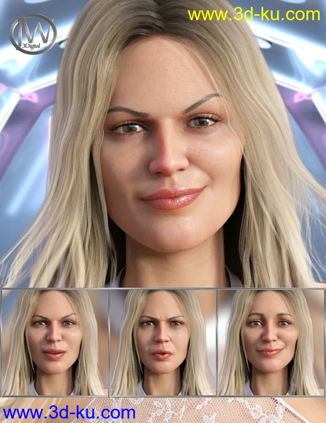 Supermodel - Expressions for Genesis 8 Female and Leisa 8模型的图片1