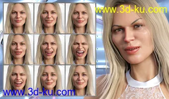 3D打印模型Supermodel - Expressions for Genesis 8 Female and Leisa 8的图片