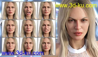 3D打印模型Supermodel - Expressions for Genesis 8 Female and Leisa 8的图片