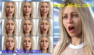 3D打印模型Supermodel - Expressions for Genesis 8 Female and Leisa 8的图片
