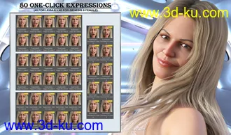 3D打印模型Supermodel - Expressions for Genesis 8 Female and Leisa 8的图片
