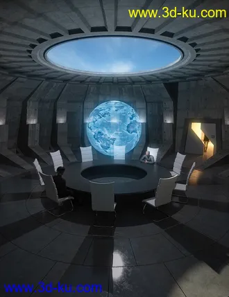 3D打印模型Supervillain Conference Room的图片