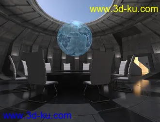3D打印模型Supervillain Conference Room的图片