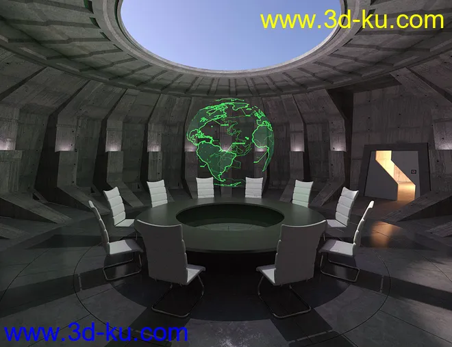 Supervillain Conference Room模型的图片6