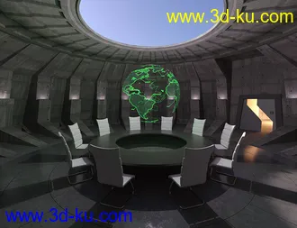 3D打印模型Supervillain Conference Room的图片