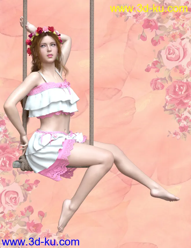 Swing Poses for Genesis 8 Female模型的图片2