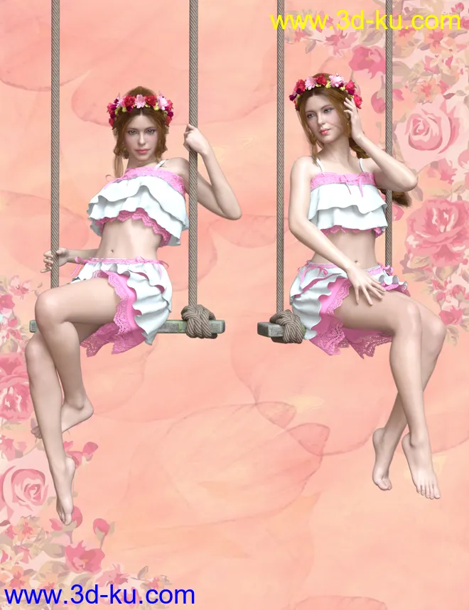 Swing Poses for Genesis 8 Female模型的图片3