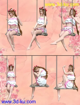 3D打印模型Swing Poses for Genesis 8 Female的图片