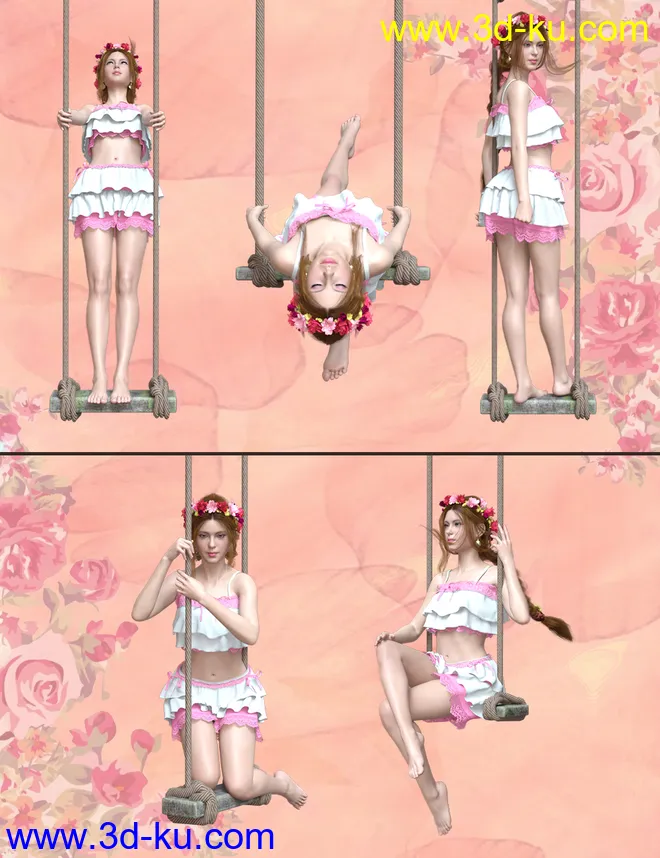 Swing Poses for Genesis 8 Female模型的图片6