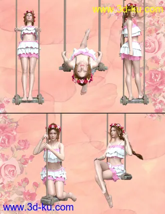 3D打印模型Swing Poses for Genesis 8 Female的图片