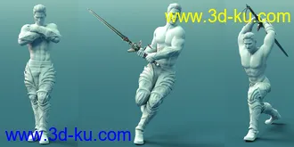 3D打印模型Sword Sworn Poses Expressions and Prop for Genesis 8的图片