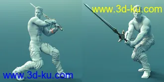 3D打印模型Sword Sworn Poses Expressions and Prop for Genesis 8的图片