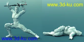 3D打印模型Sword Sworn Poses Expressions and Prop for Genesis 8的图片