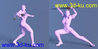 3D打印模型Sword Sworn Poses Expressions and Prop for Genesis 8的图片