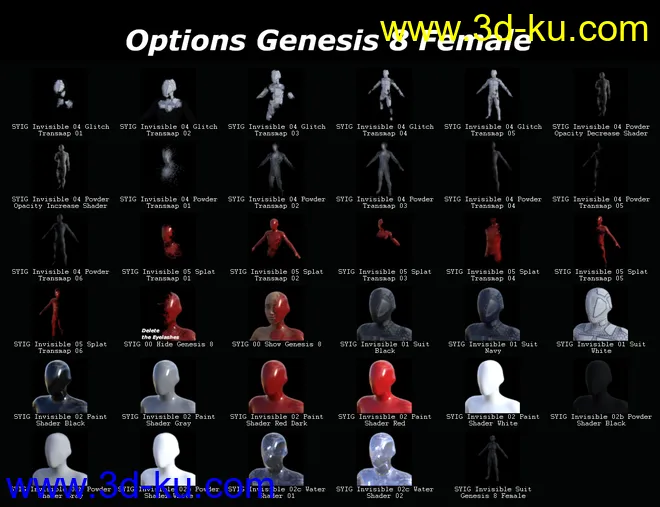 SY Invisible for Genesis 8模型的图片9