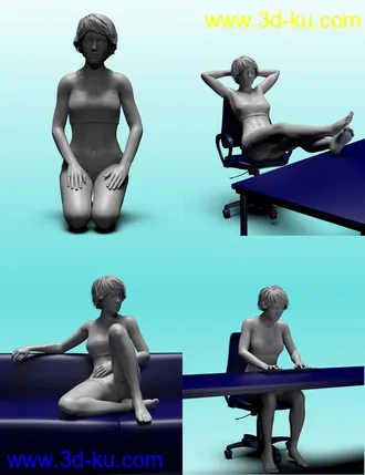 3D打印模型Take a Seat Poses for Genesis 8 Female的图片