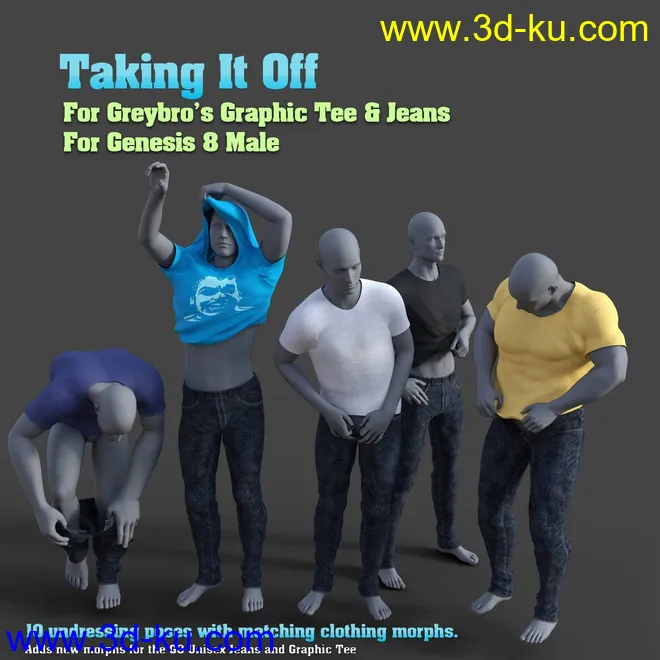 Taking It Off For Greybro's G8 Jeans and Tee Male Edition模型的图片1
