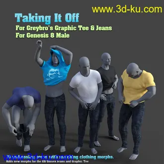 3D打印模型Taking It Off For Greybro's G8 Jeans and Tee Male Edition的图片
