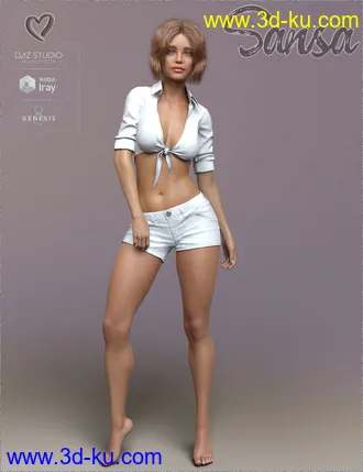 3D打印模型TDT-Sansa for Genesis 8 Female的图片