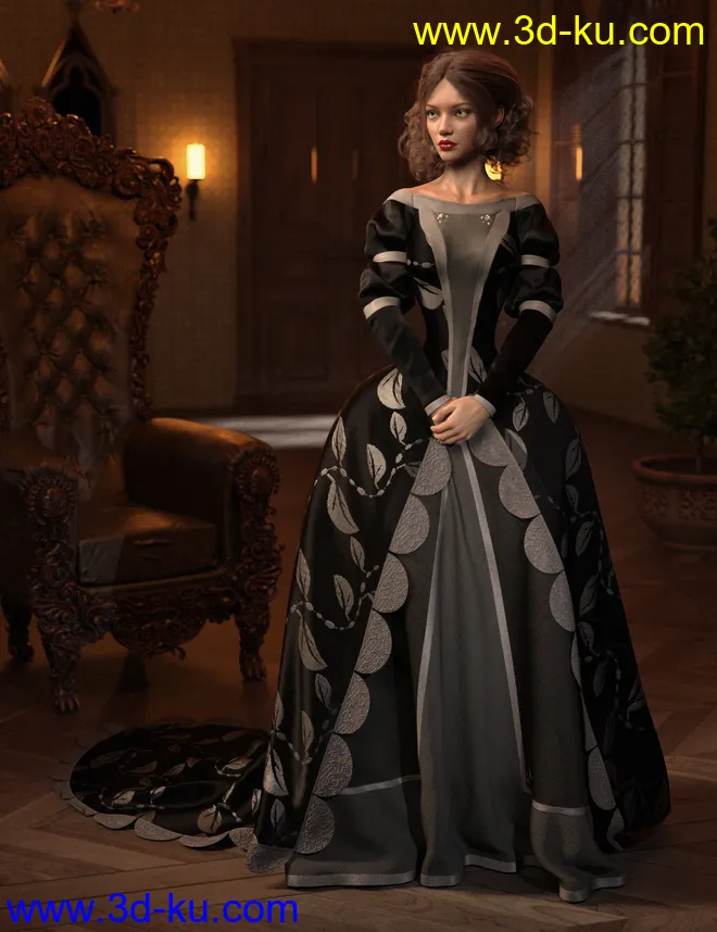 Texture Expansion for Gown of Fantasy 1模型的图片2