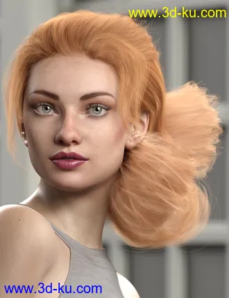 3D打印模型Texture Expansion for Low Updo Hair的图片