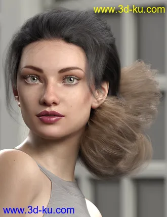 3D打印模型Texture Expansion for Low Updo Hair的图片