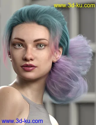 3D打印模型Texture Expansion for Low Updo Hair的图片