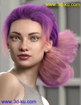 3D打印模型Texture Expansion for Low Updo Hair的图片