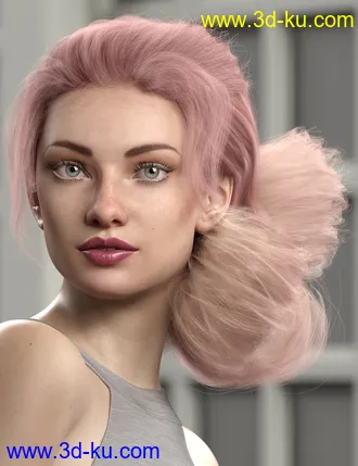 3D打印模型Texture Expansion for Low Updo Hair的图片