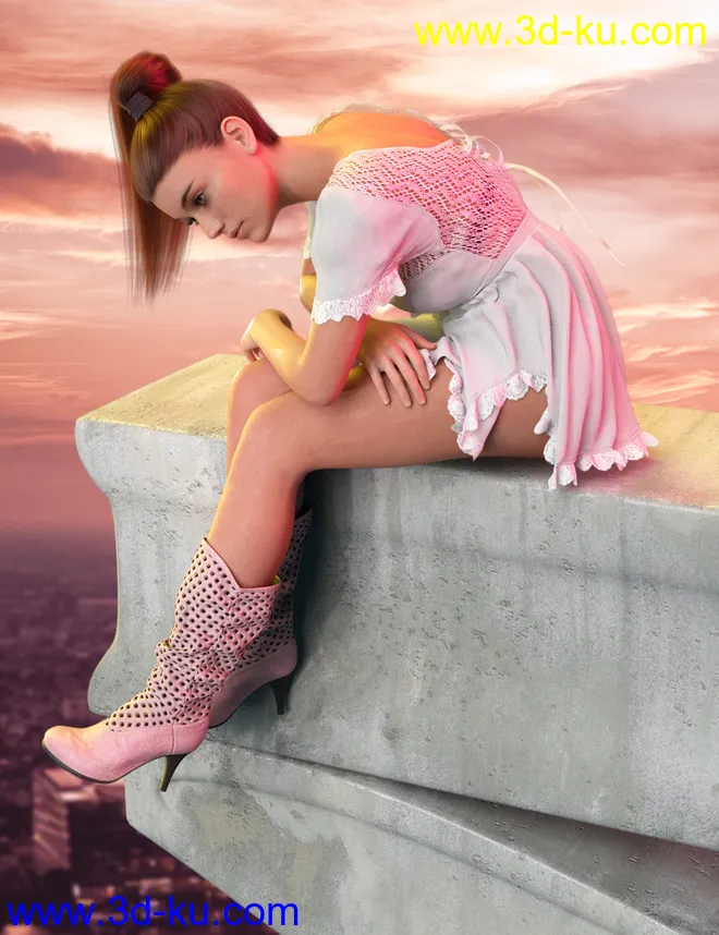 The Ledge - Poses and Props for Genesis 8 Female模型的图片3