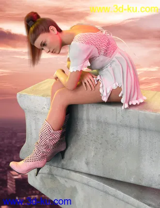 3D打印模型The Ledge - Poses and Props for Genesis 8 Female的图片