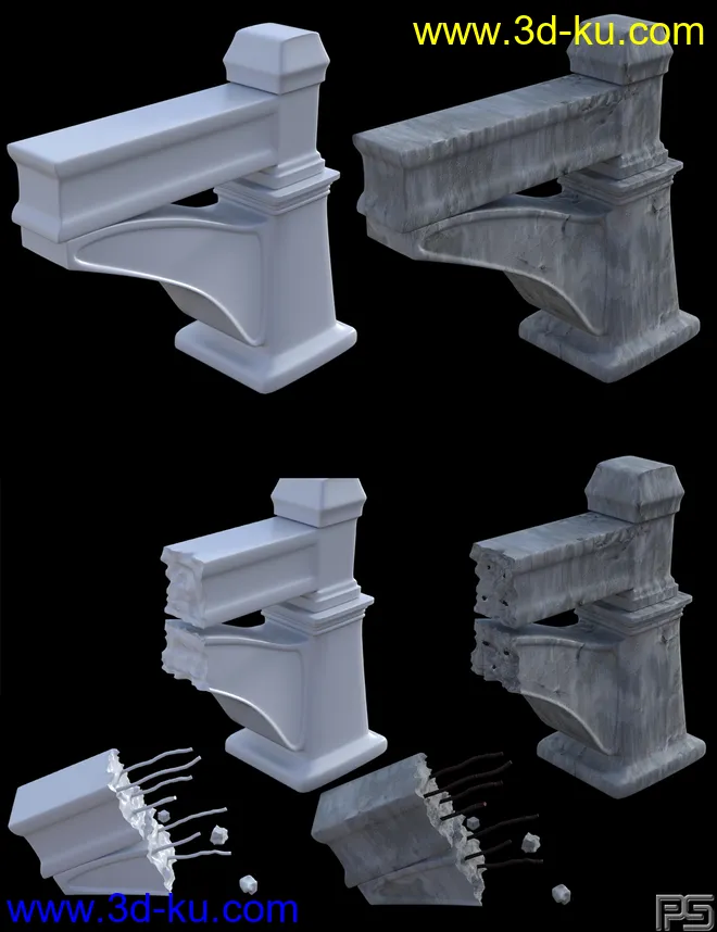 The Ledge - Poses and Props for Genesis 8 Female模型的图片14