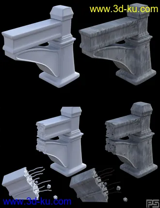 3D打印模型The Ledge - Poses and Props for Genesis 8 Female的图片