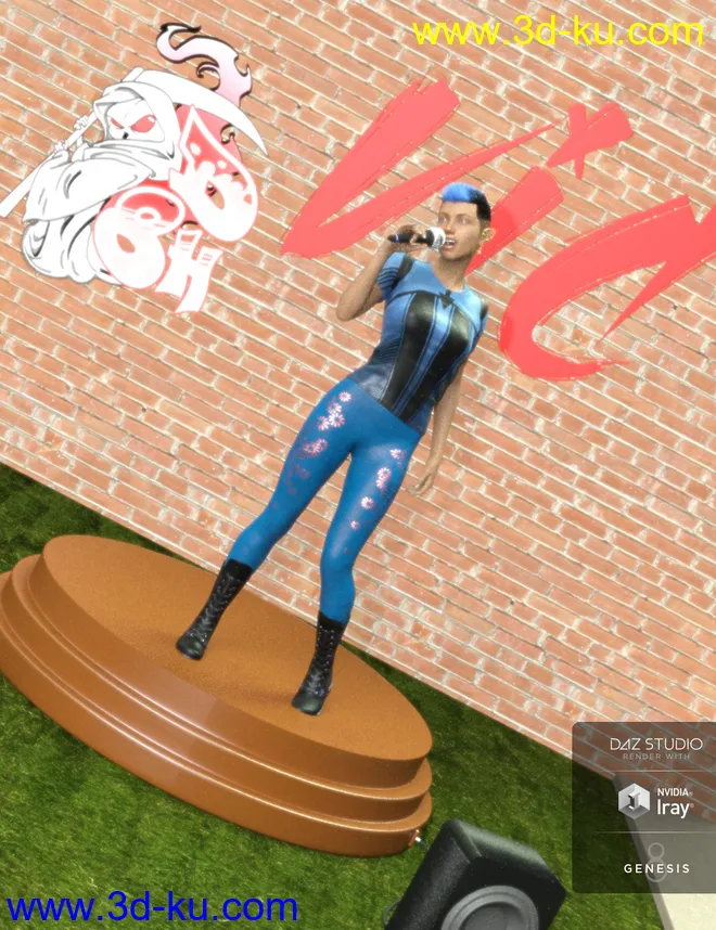 The Singer Prop N Poses for Genesis 3 and 8 Female(s)模型的图片3