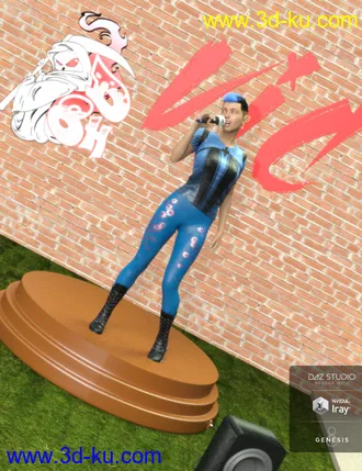 3D打印模型The Singer Prop N Poses for Genesis 3 and 8 Female(s)的图片