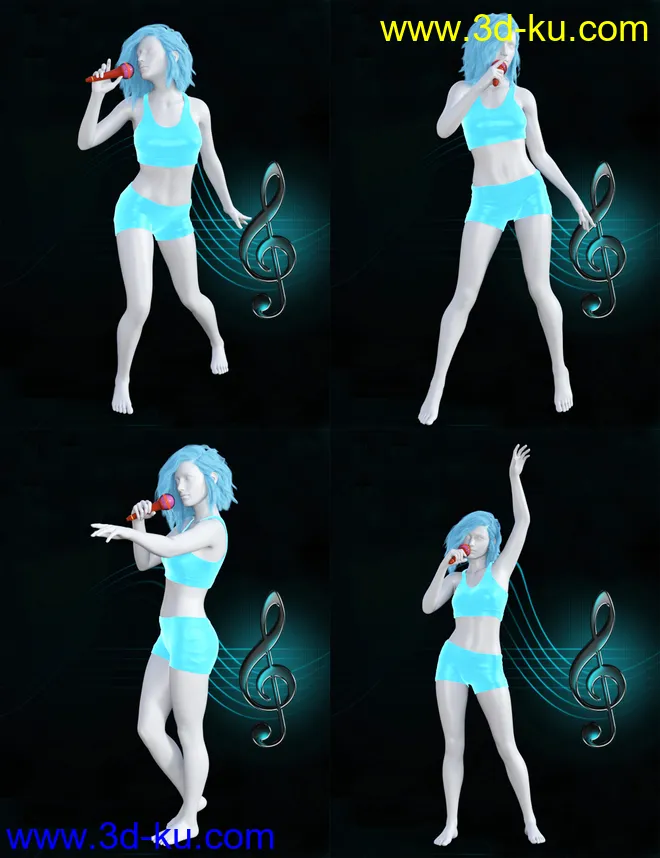 The Singer Prop N Poses for Genesis 3 and 8 Female(s)模型的图片6