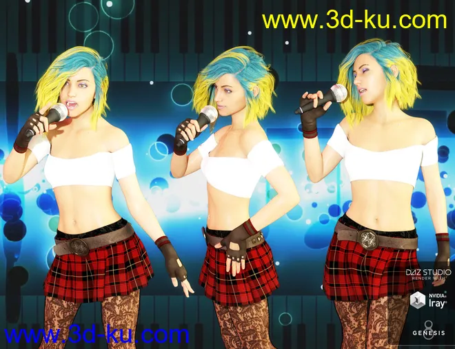 The Singer Prop N Poses for Genesis 3 and 8 Female(s)模型的图片7