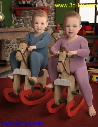 3D打印模型Toddler Twins For Genesis 8的图片