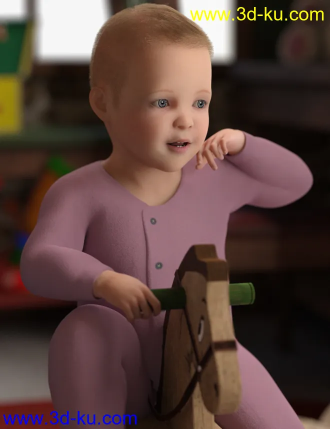 Toddler Twins For Genesis 8模型的图片2