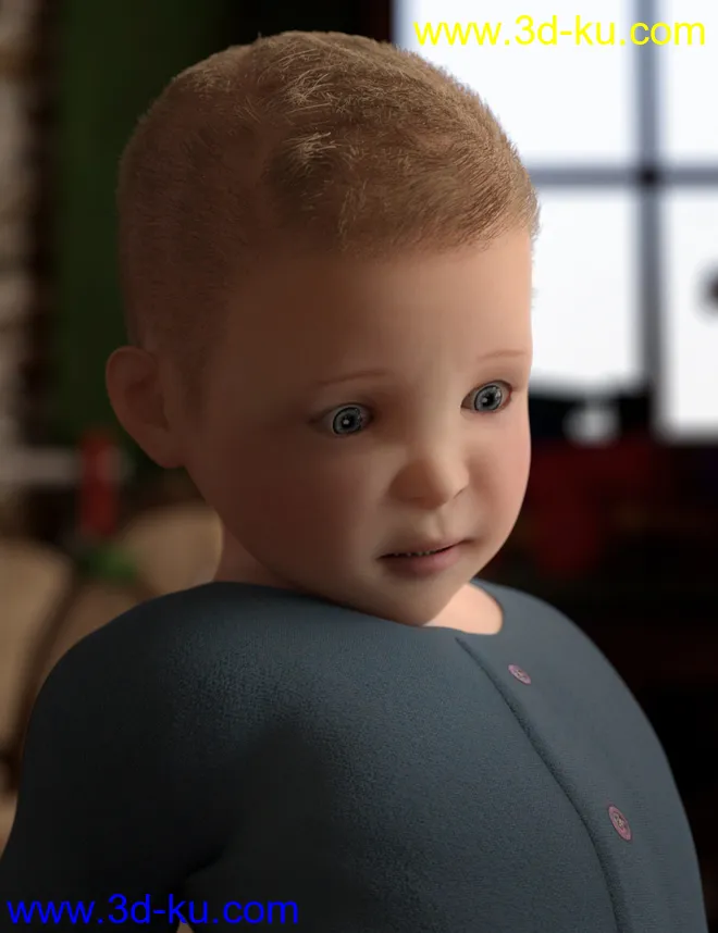 Toddler Twins For Genesis 8模型的图片5