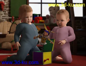 3D打印模型Toddler Twins For Genesis 8的图片