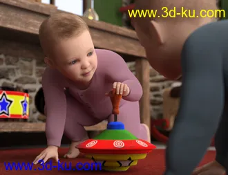 3D打印模型Toddler Twins For Genesis 8的图片