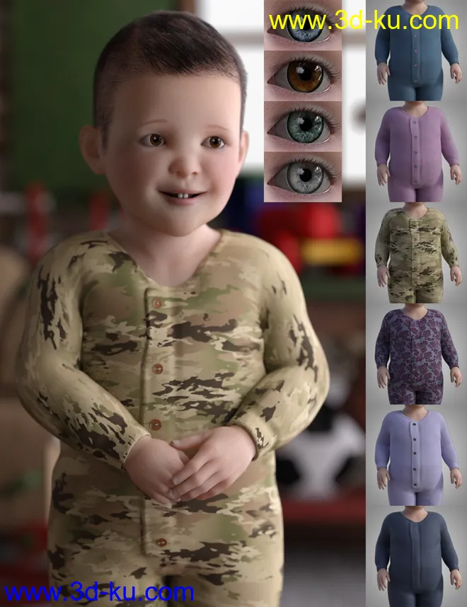 Toddler Twins For Genesis 8模型的图片11