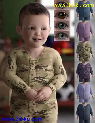 3D打印模型Toddler Twins For Genesis 8的图片